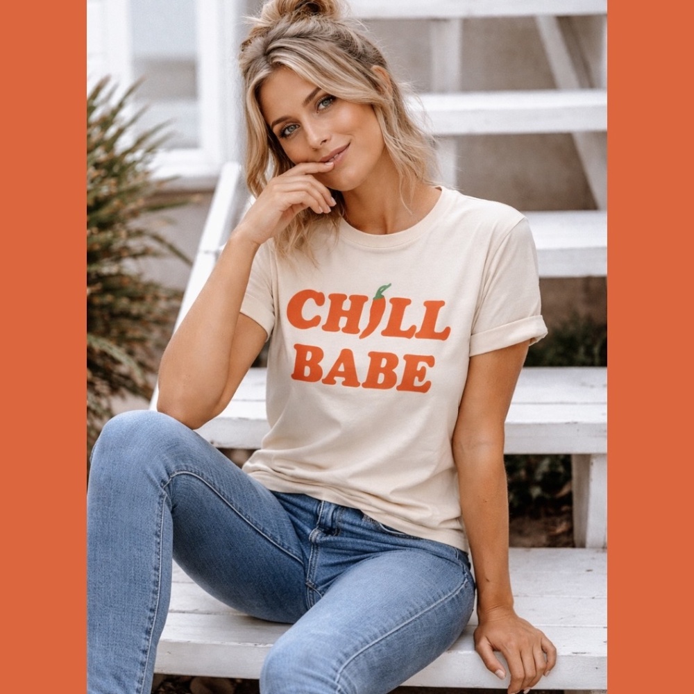 Retro-Inspired South Western Graphic T-shirt Chill Babe‎ Tee NWT Sz Small